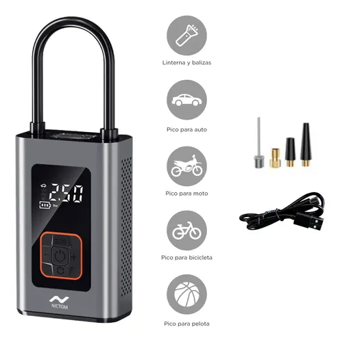 Compresor Aire Portátil Batería Nictom IE01