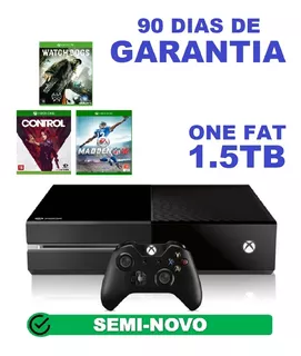 Xbox One Fat - 1.5tb Completo C/ Nf + 3 Jogos Brinde