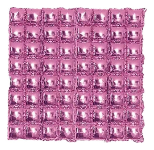 Pared Tipo Panel Globos Inflables 4d Cuadros 2.22mt X 1.42mt Color Rosa Claro