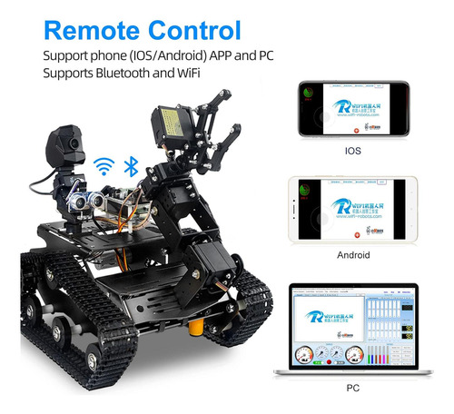 Xiaor Geek Raspberry Pi - Kit De Robot Inteligente Wifi