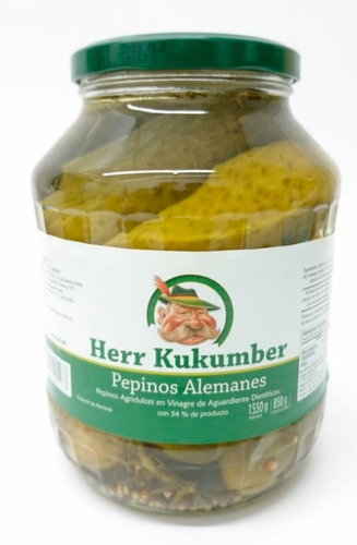 Pepinos Agridulces Dieteticos Alemanes Herr Kukumber 1700ml
