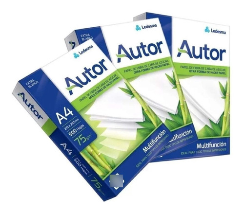Imagen 5 de 7 de Resma A4 Autor 75gr Minimo 10un Distribuidor Oficial