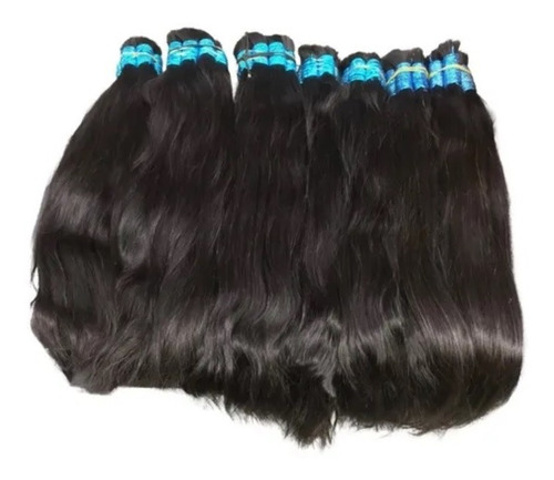 Cabelo Indiano 100% Humano 55-60 Cm 50g Cor Castanho natural