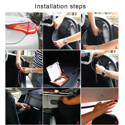 Imagen 7 de 7 de Luz De Freno Led Tipo Audi Adhesiva Auto Deportivo Karvas