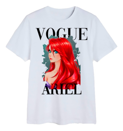 Polera Disney Pelicula Caricatura Princesa Ariel Sirena