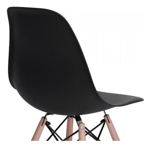 Silla Eames Moderna Madera Comedor Oficina Colores Color Negro Color De La Estructura De La Silla Amarillo Color Del Asiento Negro Diseño De La Tela N/a