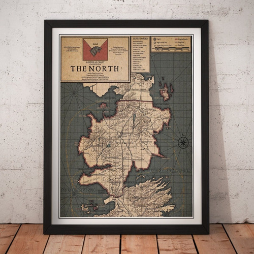 Cuadro Series - Game Of Thrones - Juego De Tronos - Map