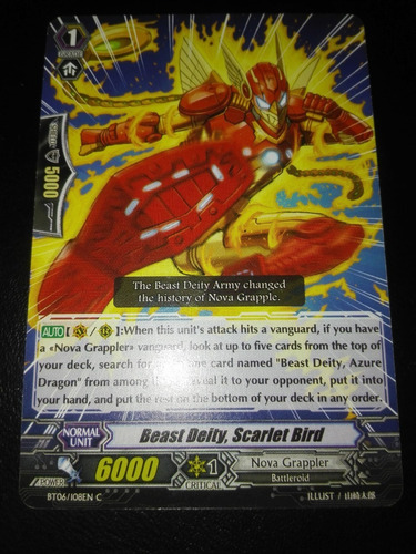 Beast Deity, Scarlet Bird - Breaker Of Limits-carta Vanguard