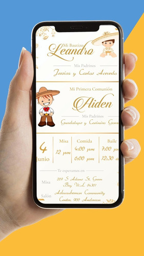 Video Invitación Digital Bautizo Y Primera Comunión Charra