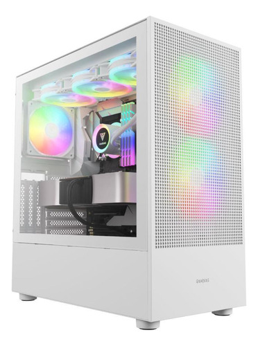 Gabinete Gamdias Talos E3 Mesh Elite White, Lateral Em Vidro