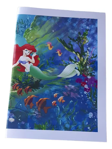 Souvenir Librito Para Colorear La Sirenita X 12 (15x21cm)