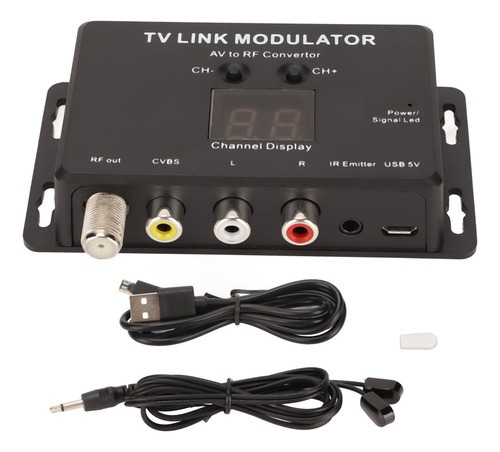 Convertidor Av A Rf, Modulador De Enlace De Tv, Compatible C
