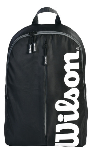 Mochila Negra Wilson Reforzada Portalaptop Casual, Hombre Color Negro Diseño De La Tela Liso