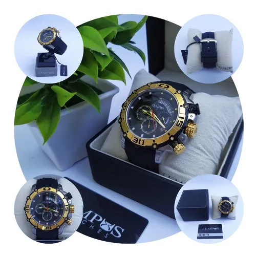 Reloj tempus negro sale