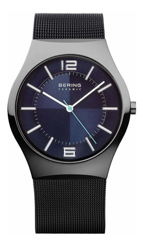 Reloj Hombre Bering Ceramic Cuarzo Pulso Negro En Acero