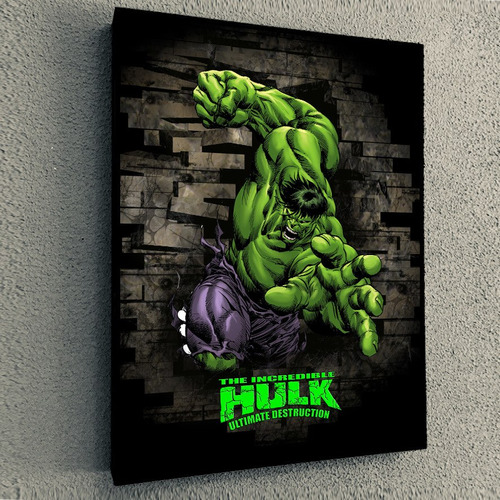 Cuadro De Serie Hulk Ultimate Destruction  30 X 40 X 4 Cm