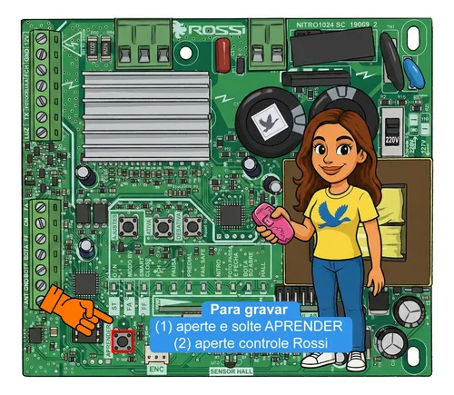 Controle Rossi Colorido 433 Dz Nano Atto Dz3 Dz4 Bv Cores