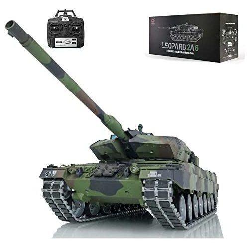 Pro Ver Henglong 1/16 Leopard2a6 Rc Tank 3889 Barril Recoil 