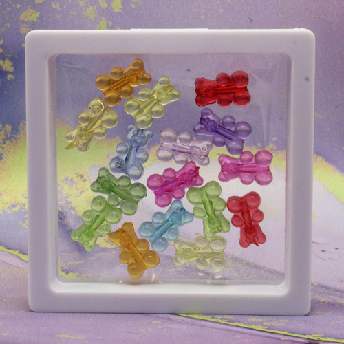 Cuenta Separador Acrílico 100g Pulseras Bisutería Collares Panditas 100 Pzs 1.7 Cm 1.1 Cm