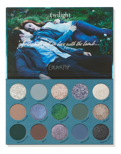 Twilight X Colourpop, Paleta De Sombras 15 Tonos Crepusculo Sombra Azul