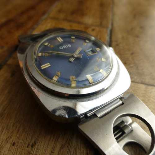 Imagen 2 de 5 de Oris Azul Cuerda Antiguo Vinage Caballero Retro Ra 101220swt