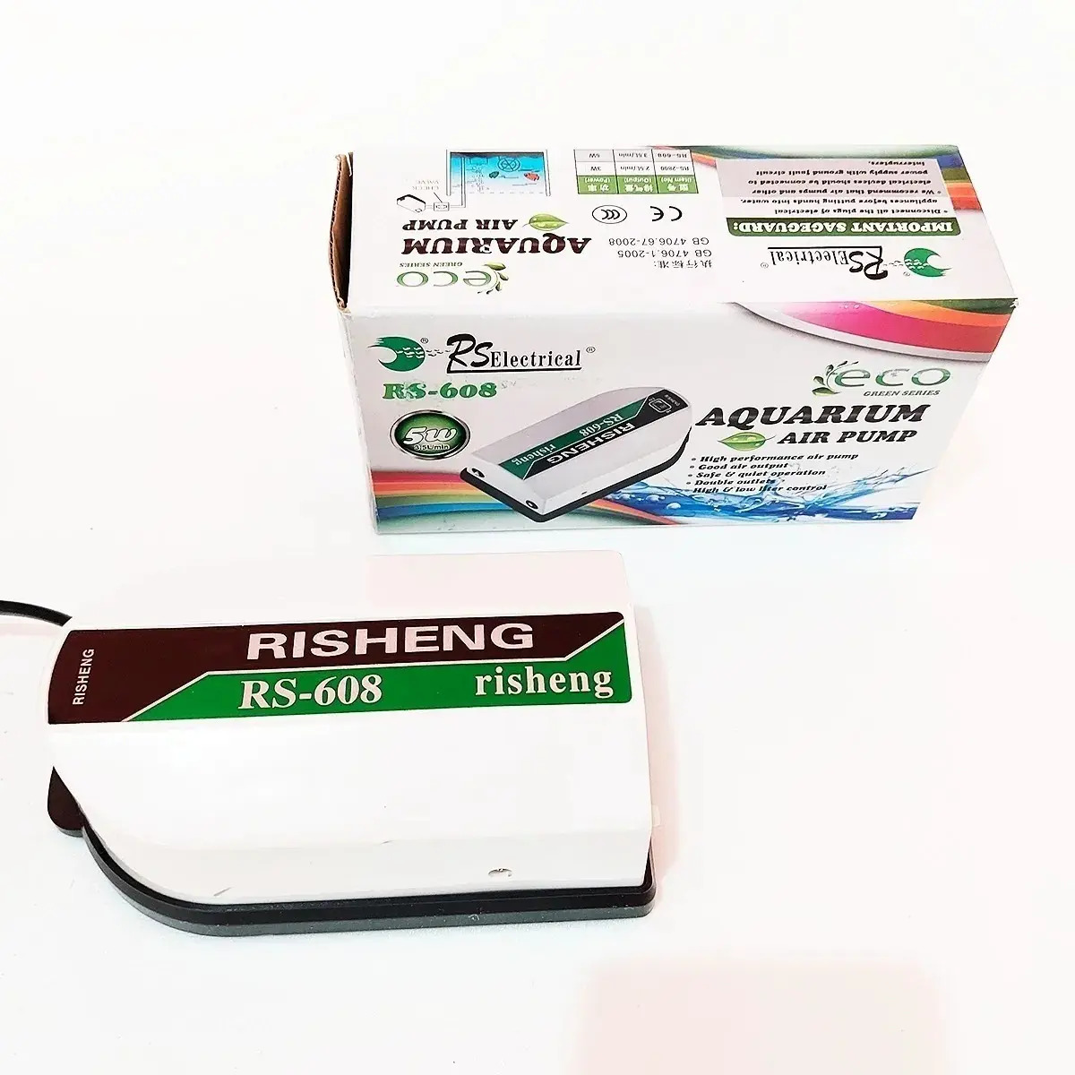Compresor Aireador Rs Electrical RS6800 3.5l/min 2 Salidas Acuarios 70L