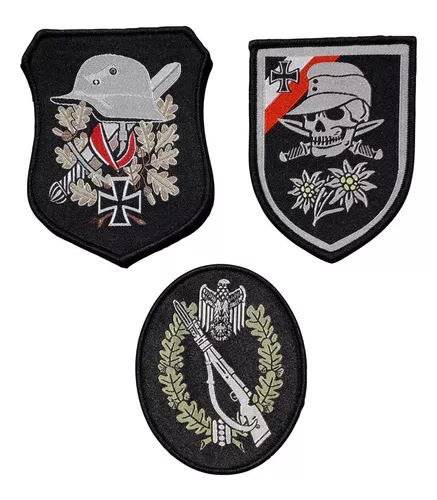 Set 3 Insignias Parches Militares Textiles Alemanes