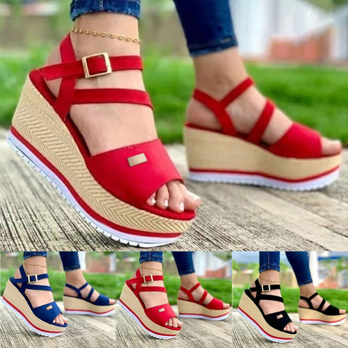 Sandalias Con Plataforma Y Cuñas Para Mujer, Estilo Romano,