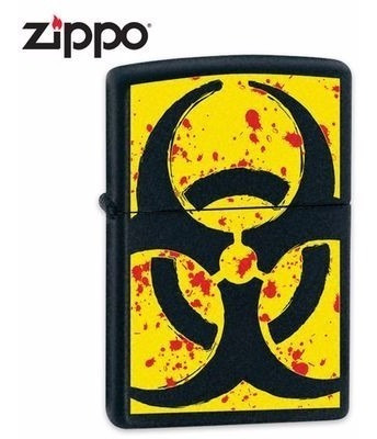 Encendedor Zippo 24330 Hazardous Black Matte + Envío Gratis