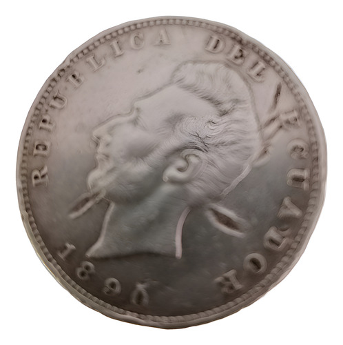 Ecuador 1890 Sucre Plata Un Sucre Moneda Colección (Usado)