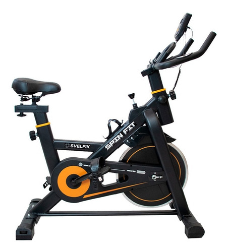 Imagen 1 de 1 de Bicicleta fija Svelfik Spin Fit para spinning color negro y naranja