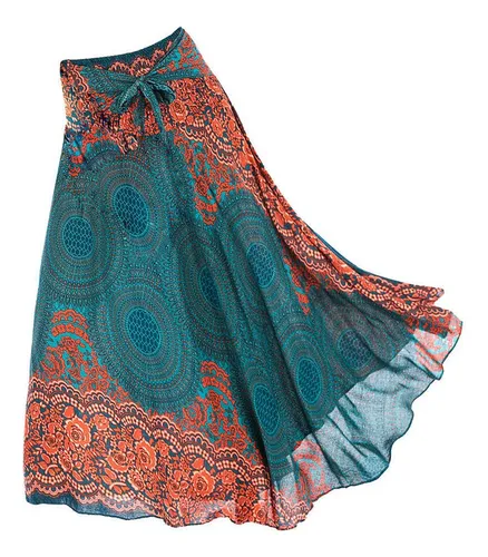 Bake Vestido Largo Con Falda Bohemia Hippie For Mujer, Ropa