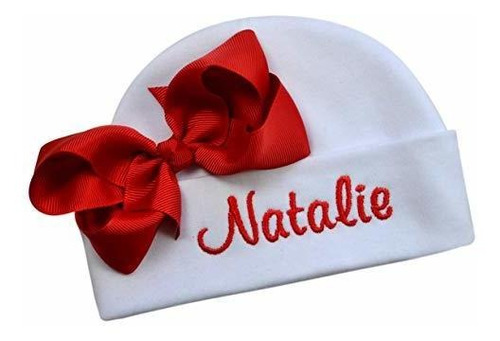 Bordado Personalizado Niña Del Sombrero De La Navidad Su Nom