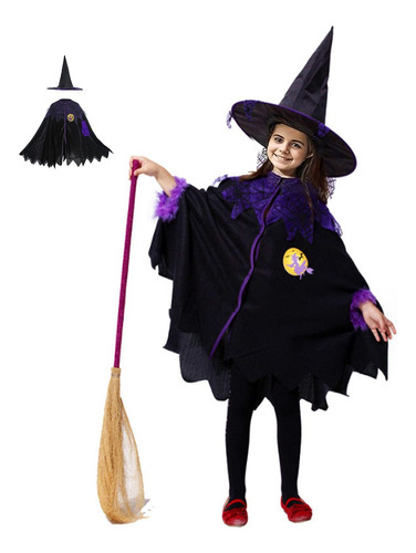 Disfraces De Bruja Para Halloween De Diabla Niños + Gorra
