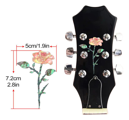 Calcomanía Para Cabezal De Guitarra Pegatinas Para Ukelele C