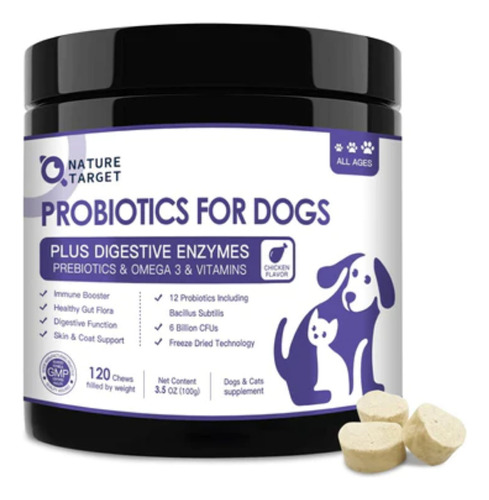 Probióticos Para Perros Masticables Con Prebióticos Enzimas