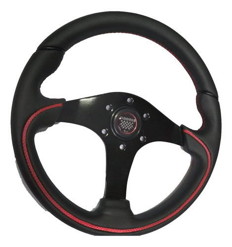 Volante Tamburello Black Red Detail - Naonis - Nautica/auto