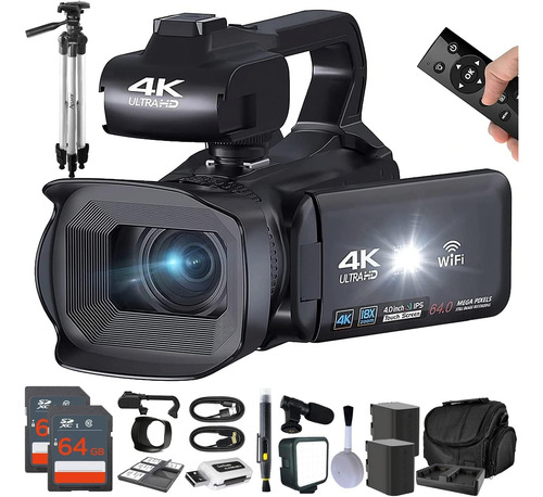 Edealz Videocámara 4k 64mp Cámara Vlogging Para Cámara De Vi