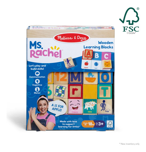 Bloques Didácticos De Madera Melissa & Doug Con Letra Número