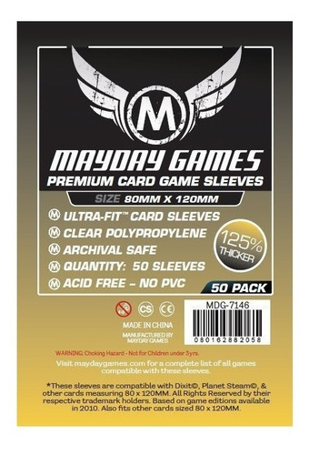 Sleeves Mayday - Magnum Ultra-fit (80x120mm) Premium