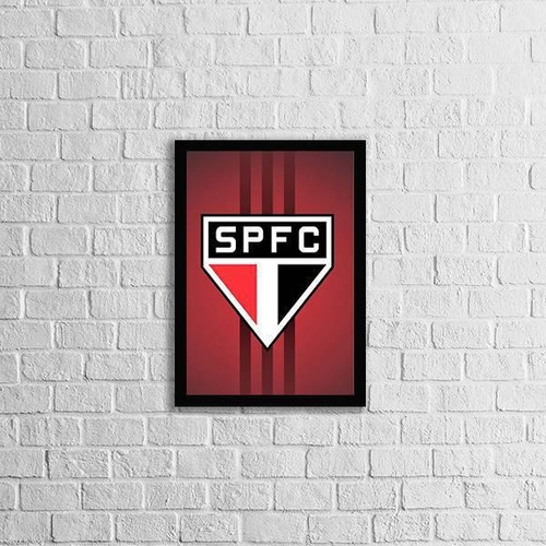 Quadro Decorativo Escudo São Paulo Fc 34x23cm Cor Colorido