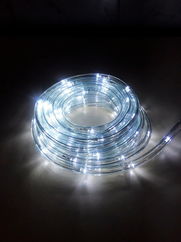 Imagen 3 de 7 de Manguera Tira Led Blanca Guirnalda Decoracion 5 Mts Silicona