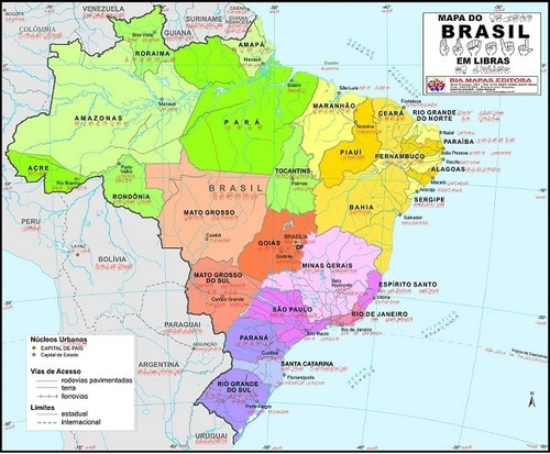 Mapa Brasil Em Libras