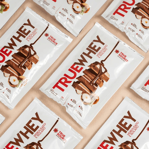 3x Sachê True Whey Proteína Chocolate Com Avelã True Source