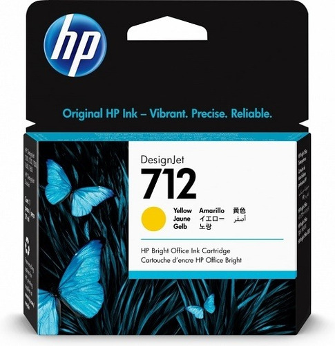 Cartucho Hp 712 Amarillo Original (3ed69a) (b)