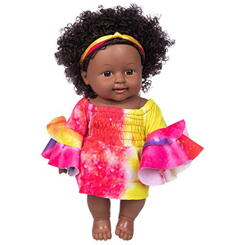 Ecore Fun 11.8 Inch Black Baby Girl Doll And Clothes Set Afr