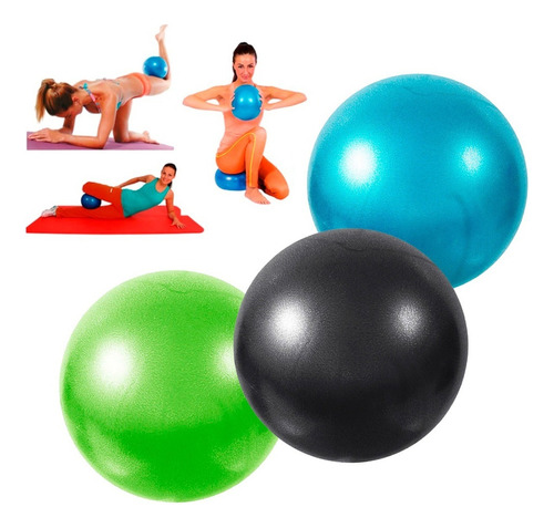 Kit Com 4 Bola Yoga Pilates Fisio Overball Ginastica 25cm Cor Cinza