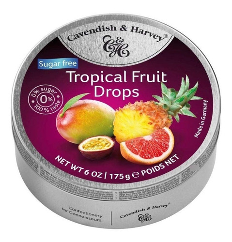 Bala Cavendish & Harvey Sem Açucar Tropical Fruit 175g