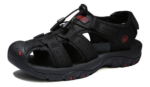 Sandalias De Hombre De Buena Piel Con Diapositivas