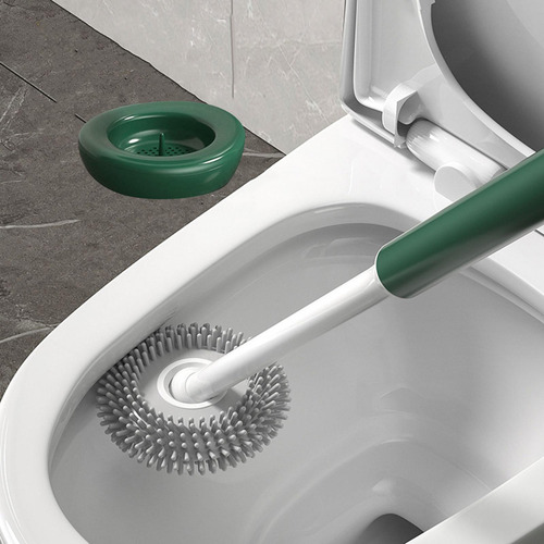 . Escova E Suporte De Vaso Sanitário, 360° Verde Com Base